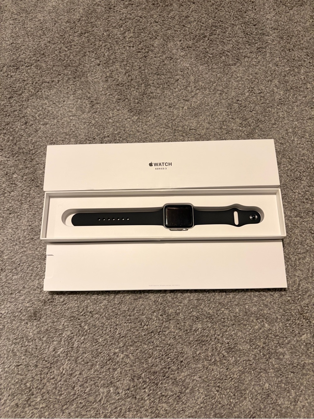 Apple Watch Series 3 Black Silicone Band - Smartwatch